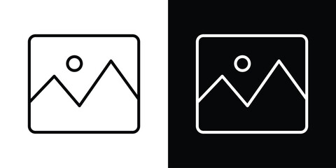 Image icon. Simple element illustration. outline and flat symbol design