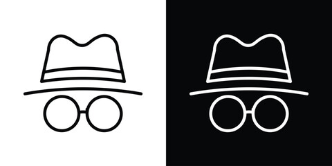 Incognito icon. Simple element illustration. outline and flat symbol design