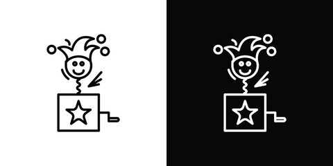Jack in the box icon. Simple element illustration. outline and flat symbol design