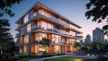 residential building in the morning-4