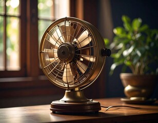 Obraz premium Old vintage electric fan retro style