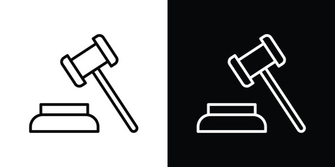 Law icon. Simple element illustration. outline and flat symbol design