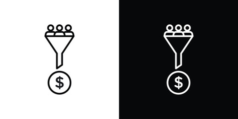 Lead conversion icon. Simple element illustration. outline and flat symbol design