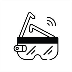 Wifi Glasses vector icon stock illustration