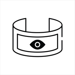 Vr View vector icon stock illustration