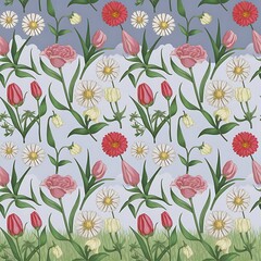 Beautiful Floral Pattern Collection | Vintage, Hand-drawn & Realistic Flower Background Designs for Textiles, Wallpapers & Digital Prints"