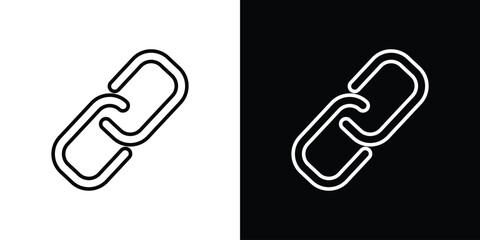 Link icon. Simple element illustration. outline and flat symbol design