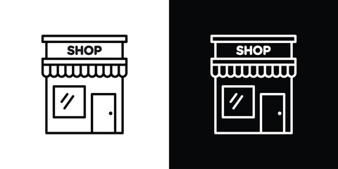 Local store icon. Simple element illustration. outline and flat symbol design