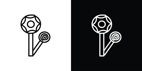 Lollypop icon. Simple element illustration. outline and flat symbol design