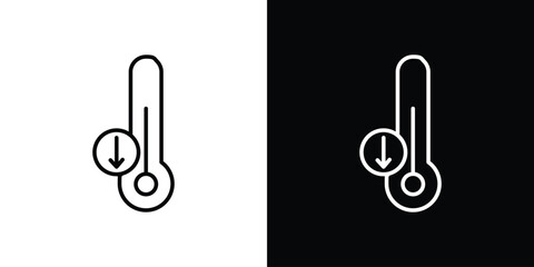 Low Temperature icon. Simple element illustration. outline and flat symbol design