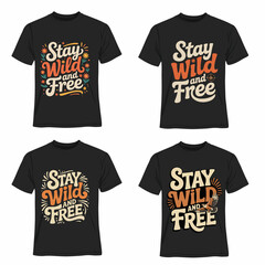 T-Shirt Design Mockup &ndash; Fashion Apparel Vector Template