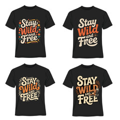 T-Shirt Design Mockup &ndash; Fashion Apparel Vector Template