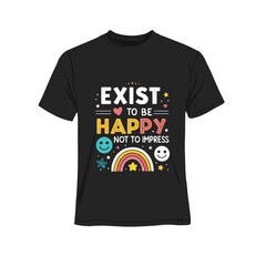 T-Shirt Design Mockup &ndash; Fashion Apparel Vector Template