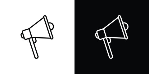 Megaphone icon. Simple element illustration. outline and flat symbol design