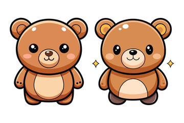   cute teddy bears illustration  Vector