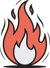 vector illustration of a fire
