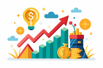 A close-up image of a person using a calculator while holding a credit card, symbolizing financial management, rising interest rates, and digital banking. Futuristic graphics including upward arrows, 