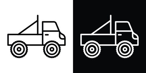 Monster truck icon. Simple element illustration. outline and flat symbol design © Hunt