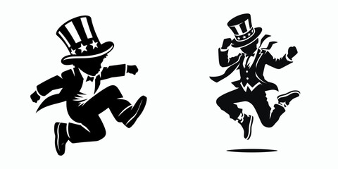 black boy. 4th of July Independence Day American Flag Patriotism Usa America Clipart Vector Illustration. Young african male child a representation youth culture and identity.