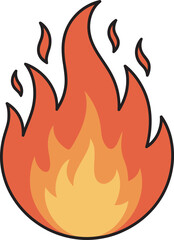 vector illustration of a fire