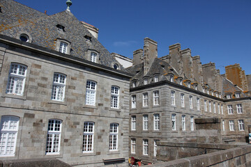 The city walls and houses of Saint-Malo in Brittany, France