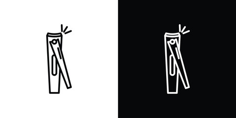 Nail clipper icon. Simple element illustration. outline and flat symbol design