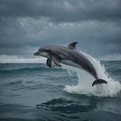 Fototapeta premium dolphin jumping out of water