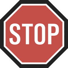 stop sign isolated on white