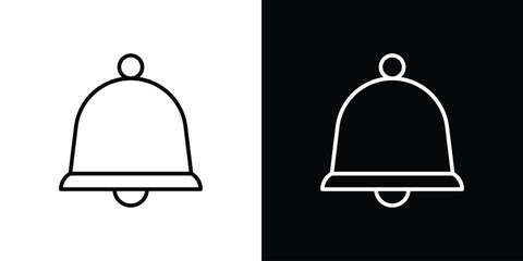 Notification bell icon. Simple element illustration. outline and flat symbol design