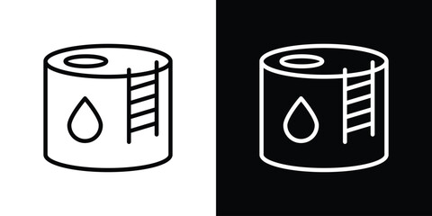 Oil storage icon. Simple element illustration. outline and flat symbol design