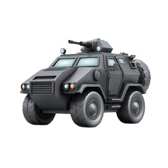 Realistic black armored vehicle illustration with turret design suitable for military concepts, digital artwork or defense scenarios in various uses