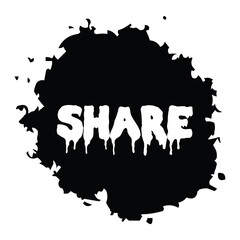 share call to action with black grunge
