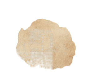 Irregular, light beige, textured disc shape, resembling aged paper