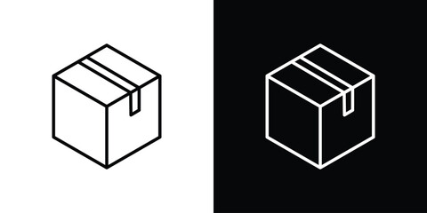 Package icon. Simple element illustration. outline and flat symbol design