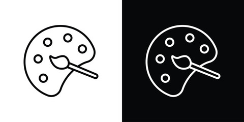 Palette icon. Simple element illustration. outline and flat symbol design