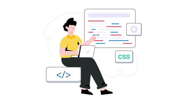 Programmer 2D Flat Animation.
