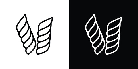Pasta icon. Simple element illustration. outline and flat symbol design