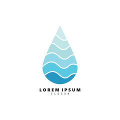 Water Logo Design Illustration, Wave beach logo, ocean logo Design Illustration