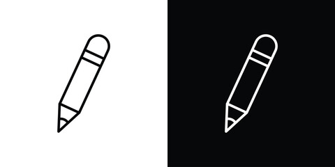 Pencil icon. Simple element illustration. outline and flat symbol design