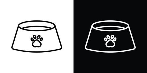 Pets bowl icon. Simple element illustration. outline and flat symbol design