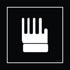 Safety glove icon vector. Icon of human glove hand