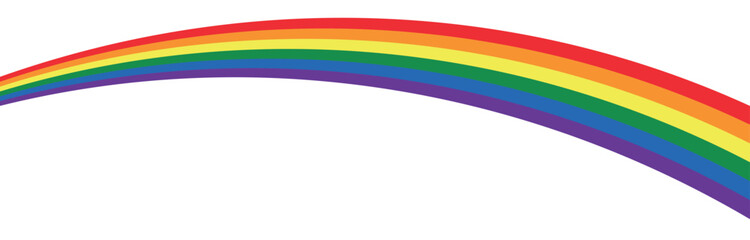 LGBT Pride Month. Pride Rainbow Ribbon for Background or Banner Template. Gay, Lesbian, Bisexual and Transgender Community. Vector Illustration.