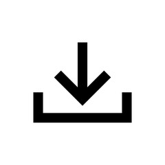 Download flat simple icon. Loading black line symbol