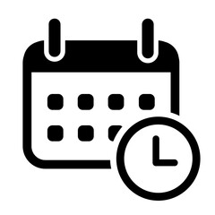 Calendar icon. Schedule flat symbol