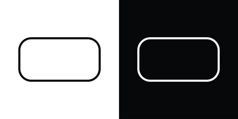 Fototapeta premium Rectangle panoramic icon. Simple element illustration. outline and flat symbol design