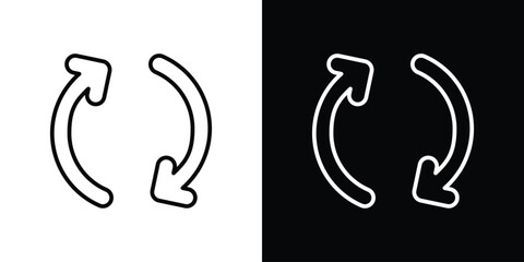 Refresh icon. Simple element illustration. outline and flat symbol design