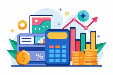 
A close-up image of a person using a calculator while holding a credit card, symbolizing financial management, 