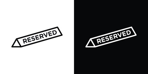 Reserved icon. Simple element illustration. outline and flat symbol design
