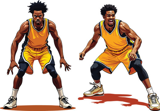Sport players vector template 