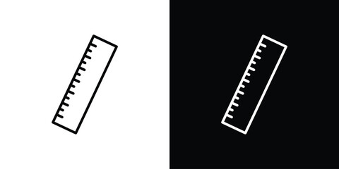 Ruler icon. Simple element illustration. outline and flat symbol design